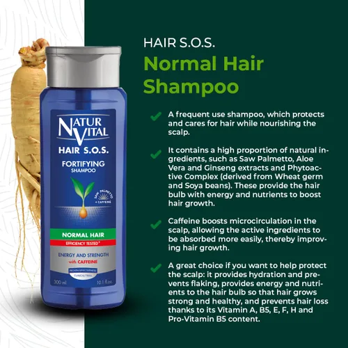 Miniatura 2 de NaturVital Champú revitalizante para cabello orgánico de aloe vera y ginseng unisex, natural para cabello normal, evita la rotura del cabello, libre