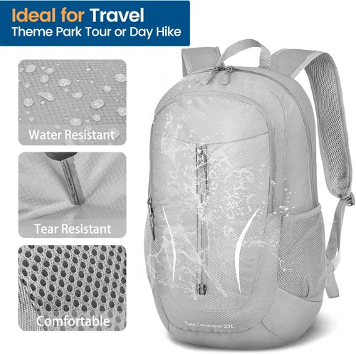 Miniatura 4 de ZOMAKE Mochila plegable ultraligera de 25 litros, mochila de senderismo plegable resistente al agua, pequeña mochila plegable para viajes