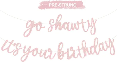 Miniatura 33 de BEISHIDA Cartel con texto en inglés «Go Shawty It's Your Birthday» con texto en inglés «No DIY Hip Hop» con tema de feliz cumpleaños, cartel de Rojo