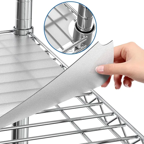 Sterling Shelf Liners Cubiertas de rejilla de alambre: Cubierta de revestimiento de estante de plástico para estanterías de alambre: Cubiertas para