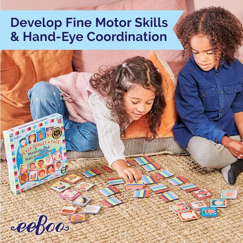 Miniatura 6 de eeBoo: I Never Forget a Face, Juego de Memoria y Emparejamiento, Desarrollo y Educación, 24 Parejas para Emparejar, Función Individual