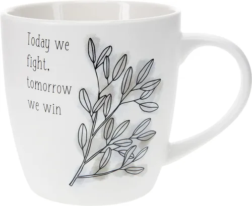 Miniatura 2 de Today We Fight, Tomorrow We Win - Juego de taza de café de 17 onzas y tapa de posavasos