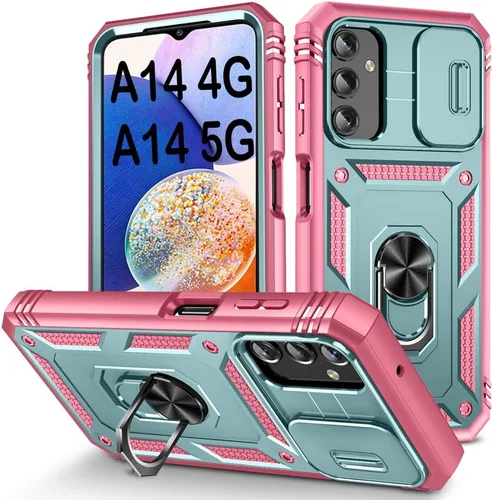 Miniatura 46 de PASNEW Funda para Samsung Galaxy A54, Soporte Metálico y Cubierta Deslizante para Cámara, Militar Multicapa Resistente de Cuerpo Completo a Prueba