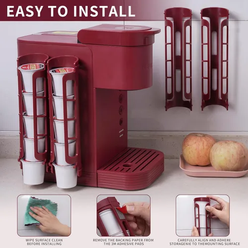 Miniatura 5 de STORAGENIE - Soporte para cápsulas de café Keurig K-Cup, almacenamiento de cápsulas de café K-Cup de montaje lateral, organizador de cápsulas