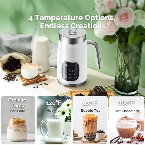 Miniatura 3 de Maestri House Espumador de leche, temperatura variable y grosor de espuma DualFro 400 espumador de leche y vaporizador, 14.1 onzas/13.5 fl oz