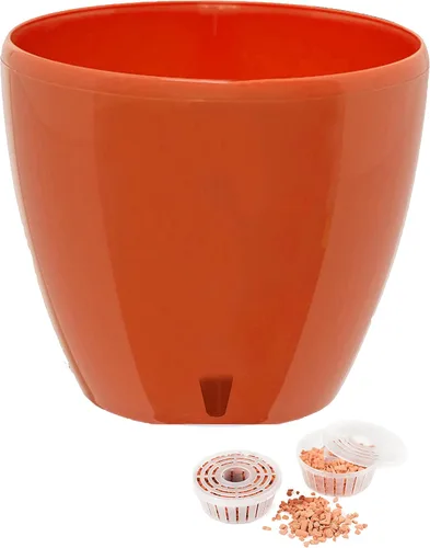 Miniatura 14 de DECOPOTS - Maceta de riego automático - Maceta decorativa para interiores con cartucho de drenaje e indicador de nivel de agua