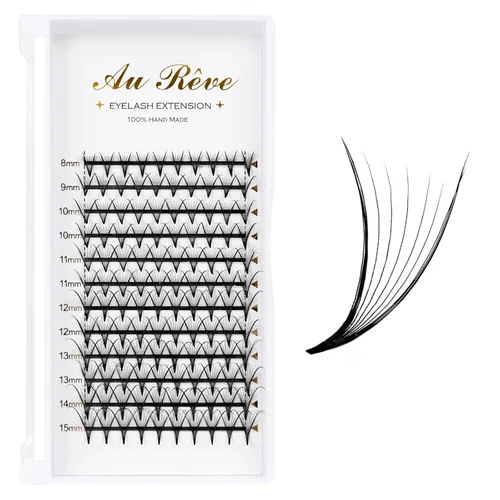 Miniatura 19 de Extensiones de pestañas YY, extensiones de pestañas Y, rizo D, 0.003 in, 0.472 in, bandeja mixta en forma de Y, volumen 4D, pestañas postizas de uso