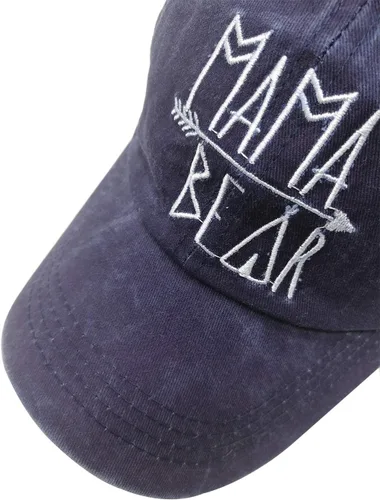 Miniatura 3 de OASCUVER Mama Bear - Sombrero de mezclilla ajustable para mujer, gorras de béisbol elásticas