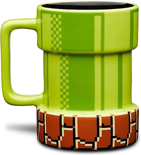 Super Mario Warp Pipe - Taza de café de cerámica de regalo para jugadores, padres, entusiastas del café, para capuchino, café con leche o té