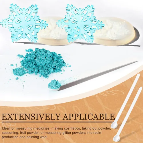 Miniatura 6 de Honeydak 1/32 cucharadita de microcucharas de 150 miligramos, mini cucharas medidoras pequeña cuchara de plástico para medir cosméticos, polvos