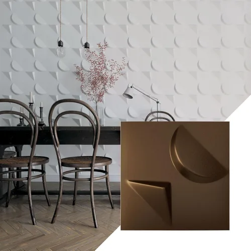 Miniatura 25 de Ekena Millwork WP12X12APWH 11 7/8 pulgadas de ancho x 11 7/8 pulgadas de alto Apollo EnduraWall Decorativo 3D Panel de pared cubre 0.98 pies