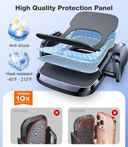 Miniatura 6 de TORRAS [Ultraduradero] Soporte universal para teléfono celular para automóvil, soporte universal para teléfono de automóvil, ventilación