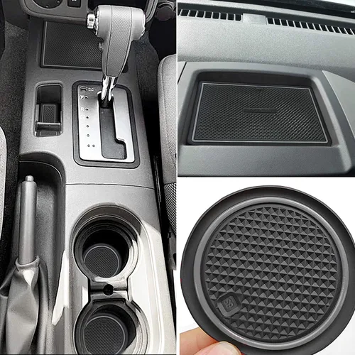 Miniatura 9 de auovo Alfombrillas antipolvo para Frontier Crew Cab 2005-2020, accesorios Xterra 2005-2015, ajuste personalizado, forros para bolsillo de puerta