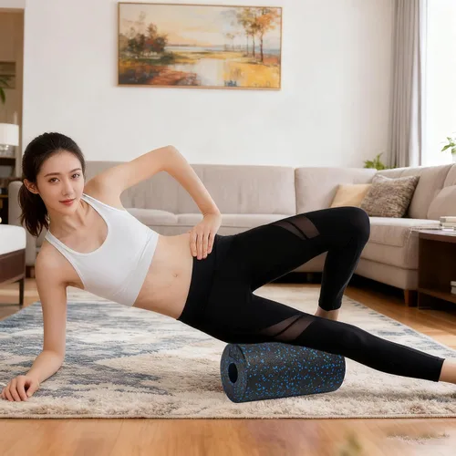 Miniatura 3 de Rodillo de espuma – Masajeador de tejido profundo, relajante muscular de alta densidad, herramienta de recuperación de fitness para espalda, Negro