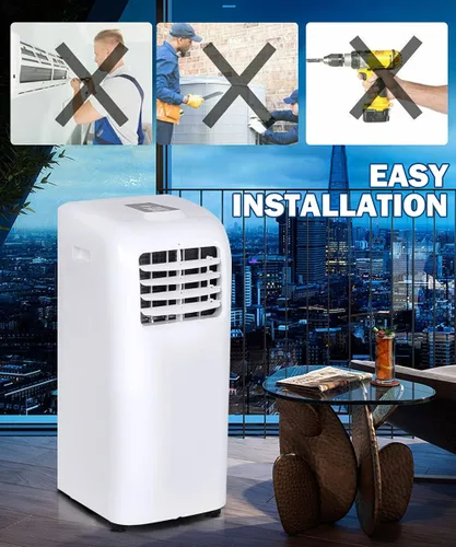 Miniatura 5 de Aire acondicionado portátil 3 en 1, unidad de aire acondicionado de piso frío de 8000 BTU con deshumidificador, control remoto, kit completo