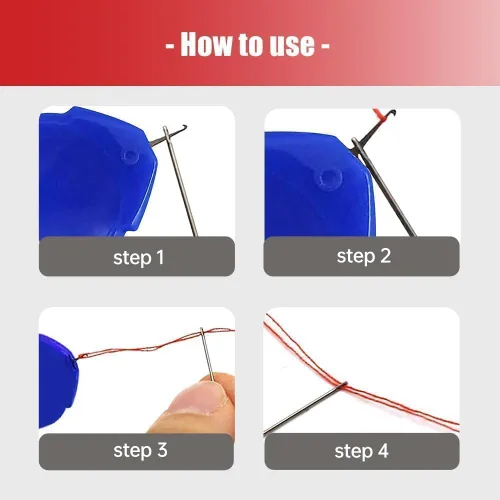 Miniatura 2 de Runsgo Enhebrador de agujas para máquina de coser, enhebrador de agujas de plástico 2024, herramienta simple para coser a mano, enhebrador de agujas