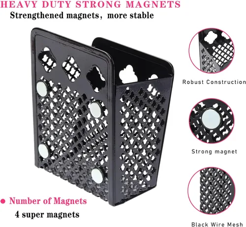 Miniatura 2 de Soporte magnético para lápices, organizador magnético para casillero, 1 paquete de soporte para bolígrafos, accesorios para la escuela y la oficina