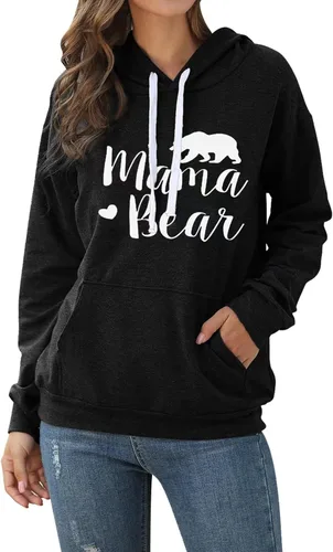 Miniatura 4 de Muicy Sudaderas con capucha para mujer camiseta de manga larga casual con bolsillos