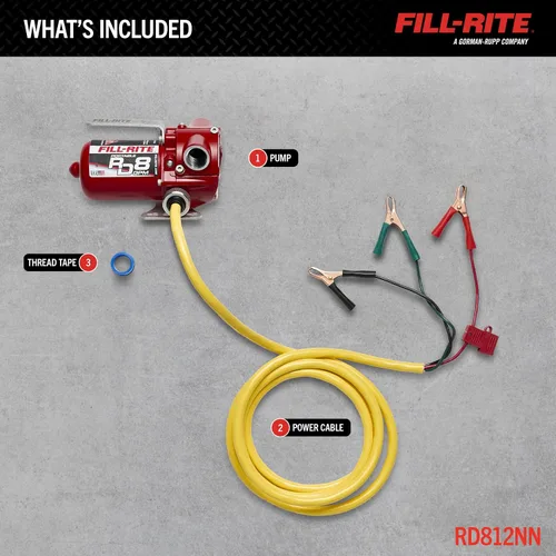 Miniatura 2 de Fill-Rite RD812NN - Bomba portátil de transferencia de combustible de 12 V, 8 GPM con cable de alimentación