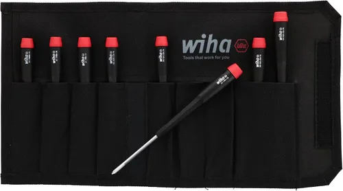 Miniatura 2 de Wiha 26199, juego de destornilladores ranurados y Phillips en funda de lona resistente, 8