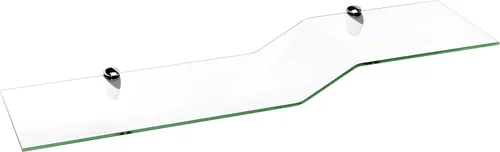 Miniatura 4 de Spancraft Glass Sparrow6x18 - Estante de vidrio doblado de gorrión de acero cepillado, soporte de acero cepillado, 6" x 18