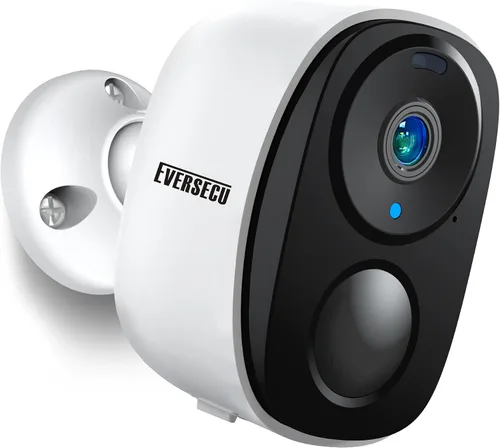 EVERSECU Cámara de seguridad inalámbrica para exteriores de 2K 3MP, soporte de emparejamiento a través de Bluetooth, cámara CCTV de bala con batería