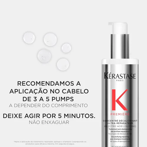 Miniatura 2 de Kérastase Premiere Tratamiento Pre-Champú de Reparación - Doble Acción para Cabello Más Fuerte, Repara Daños y Acumulación de Calcio, 93% Menos