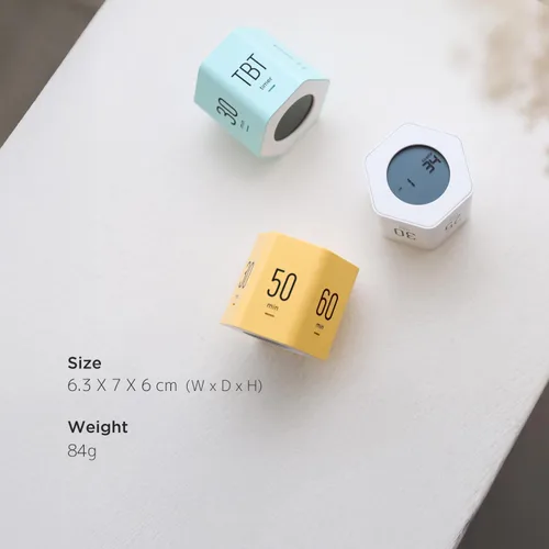 Miniatura 8 de mooas Reloj Cubo Multi-Hexágono, Reloj Digital, Temporizador Pomodoro, Pantalla Retroiluminada Modo 12/24H Contador de Tiempo Ascendente