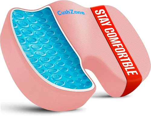 Miniatura 9 de Cojín de asiento para silla de oficina, cojín de espuma viscoelástica mejorada de gel refrescante para sentarse durante mucho tiempo, almohada