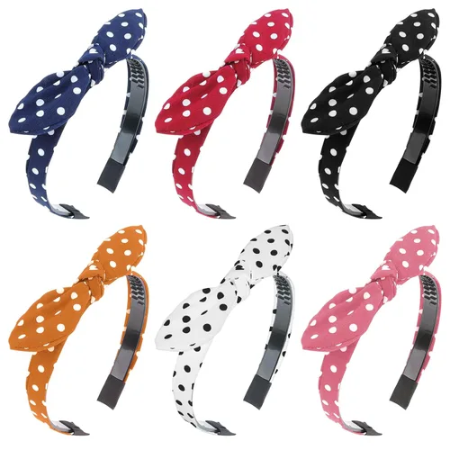 Miniatura 11 de Jaciya Diademas para niñas y mujeres, accesorios para el cabello, diadema fina con lazo anudado para la cabeza, diadema con orejas de conejo