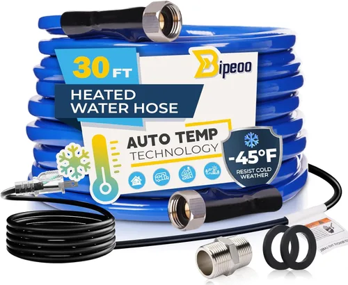 – Manguera de agua calefactada para caravana con protección anticongelante hasta -45 °F y apta para agua potable, accesorio para caravana, ganado y