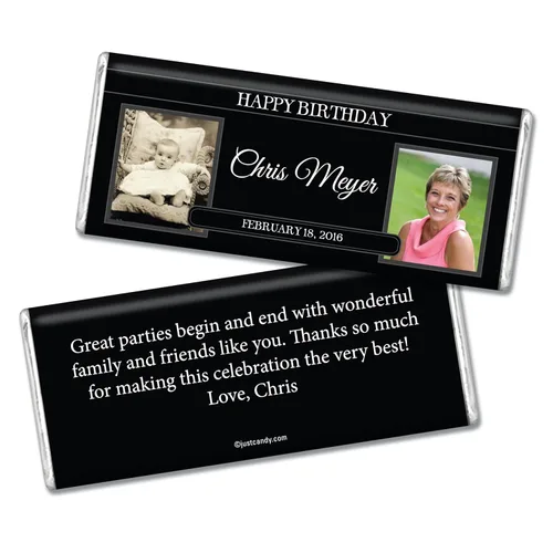 Miniatura 13 de Recuerdos de fiesta de cumpleaños con fotos personalizadas para adultos (paquete de 25) – Todas las edades – Azul real