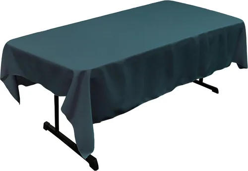 Miniatura 98 de LA Linen Mantel rectangular lavable de popelín de poliéster, resistente a las manchas y a las arrugas, cubierta de mesa 60x84, mantel de tela