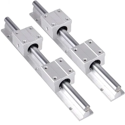 Miniatura 2 de 2 rieles lineales totalmente soportados SBR20-15.748 in/15.7 pulgadas y 4 bloques SBR20UU, bloque de rodamiento de movimiento lineal para riel