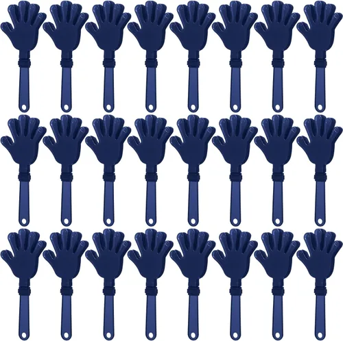 Miniatura 12 de 24 pinzas de mano color azul rey de 7.5 pulgadas para hacer ruido, regalos de fiesta, aplausos de plástico, eventos deportivos, pelota de animación