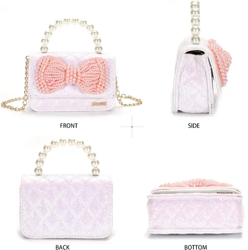 Miniatura 3 de Regalos para niñas pequeñas, lindo bolso para niños y bebés, con lazo brillante, bolsos pequeños cruzados, bolsas de hombro, juguetes y regalos