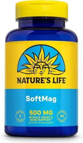 NATURE'S LIFE SoftMag 500 mg Complejo de Magnesio - Apoyo a la salud ósea, muscular y cardíaca - Cápsulas blandas fáciles de tragar - Garantía de 60
