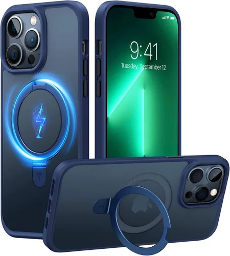 Miniatura 18 de TORRAS Funda magnética para iPhone 13 Pro Max de 6.7 pulgadas [compatible con Magsafe] con soporte, [protección contra caídas de grado militar] a