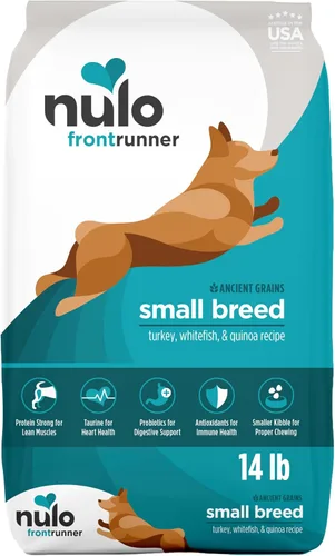 Miniatura 9 de Nulo Frontrunner Ancient Grains - Alimento para perros de raza pequeña con alto contenido de proteínas, receta de pavo, pescado blanco y quinua