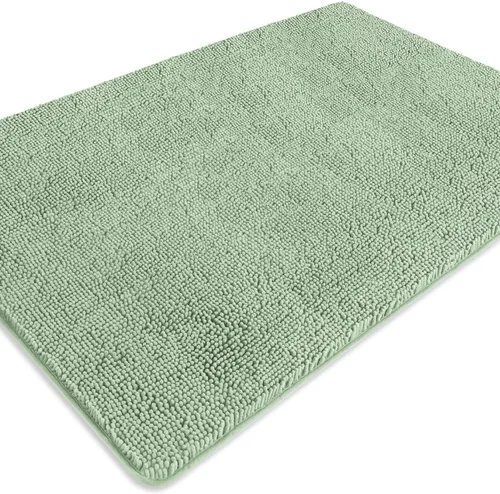 Miniatura 461 de Alfombra de baño pequeña de 12 x 18 pulgadas, lavable y absorbente, antideslizante, alfombra de baño de felpilla gruesa y suave para baño, ducha