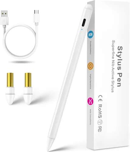 Miniatura 8 de Lápiz capacitivo para iPad Air de 5ª/4ª generación de 10.9 pulgadas con rechazo de palma, bolígrafo activo POM de punta fina de 0.069 pulgadas