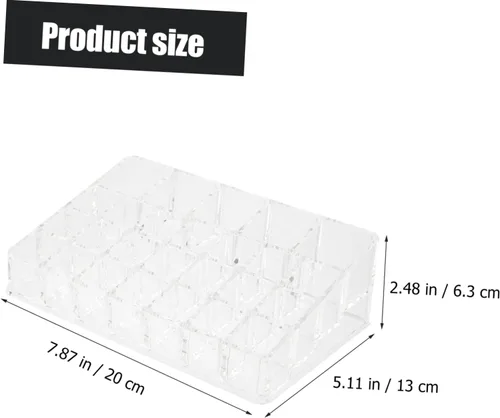 Miniatura 5 de Vaguelly Acrylic Lipstick Holder 26-Grid Makeup Organizer for Vanity Delicate Lipstick Rack Dustproof Design for Beauty Enthusiasts