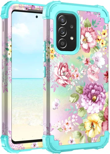 Miniatura 9 de Hocase Funda para Galaxy A37 5G, protección resistente a prueba de golpes, parachoques de goma de silicona suave+funda protectora híbrida