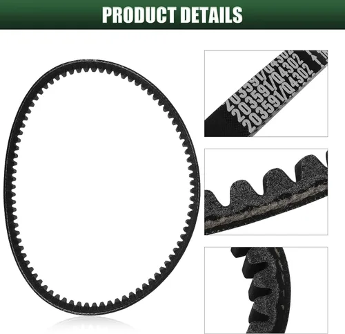 Miniatura 3 de 3 correas de transmisión Gokart compatibles con Yerf Dog 203591 Q430203W Q43103W Q43203W Manco Carter 5.5hp 6.5hp 203591A 203591B 203591C Tecumseh
