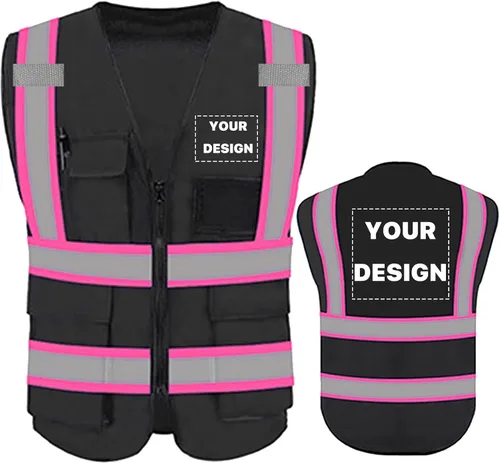 Miniatura 23 de Chaleco de Seguridad de Alta Visibilidad con Alta Reflectividad, Ropa de Trabajo de Seguridad Personalizada con Logotipo, Tiras Reflectantes