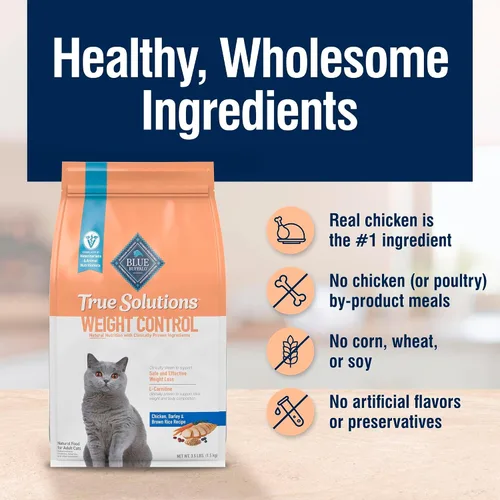 Miniatura 6 de Blue Buffalo True Solutions Control de Peso Natural Comida Seca para Gato Adulto, Pollo, Bolsa de 11 libras