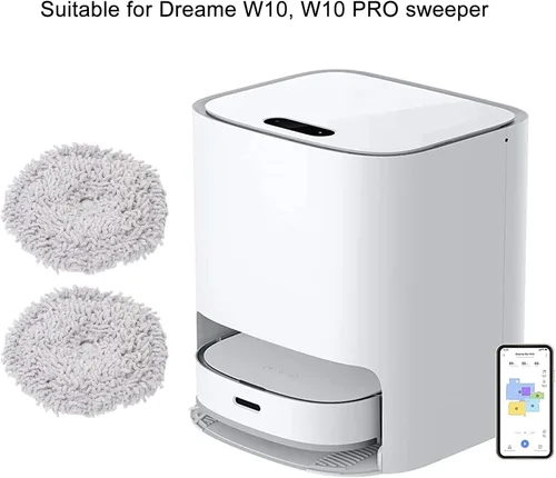 Miniatura 3 de TOPINCN 2 almohadillas para fregona para aspiradora, accesorio de fregona eléctrica, paño para trapeador Dreame W10 W10 PRO repuesto para fregona