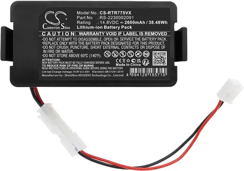 Miniatura 3 de Cameron Sino - Batería para Rowenta RR 7747 WH 4Q0, RR 7755 WH 4Q0, RR7 PN: Rowenta RS-2230002091 2600mAh / 38.48Wh