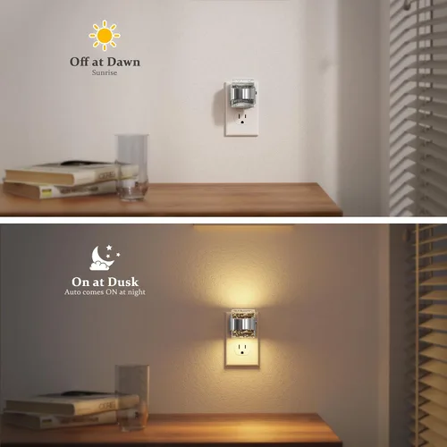 Miniatura 3 de JandCase Luz nocturna LED, luces nocturnas de burbujas enchufables a la pared, [paquete de 2] luz nocturna de 3000 K/4000 K/5000 K y 3 niveles