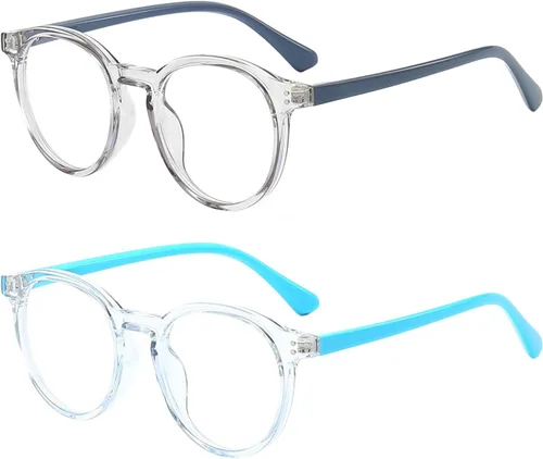 Miniatura 12 de FANNYGO Paquete de 2 Gafas de Bloqueo de Luz Azul para Niños para Niñas y Niños, Gafas Transparentes de Bloqueo de Computadora para Niños y Niñas